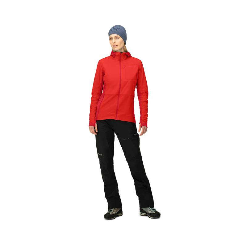 Norrona Women's Falketind Alpha90 Insulated Zip Hoodie Arednalin Red-2