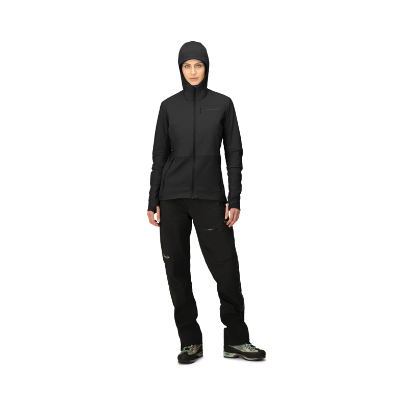 Norrona Women's Falketind Alpha90 Insulated Zip Hoodie Caviar-2