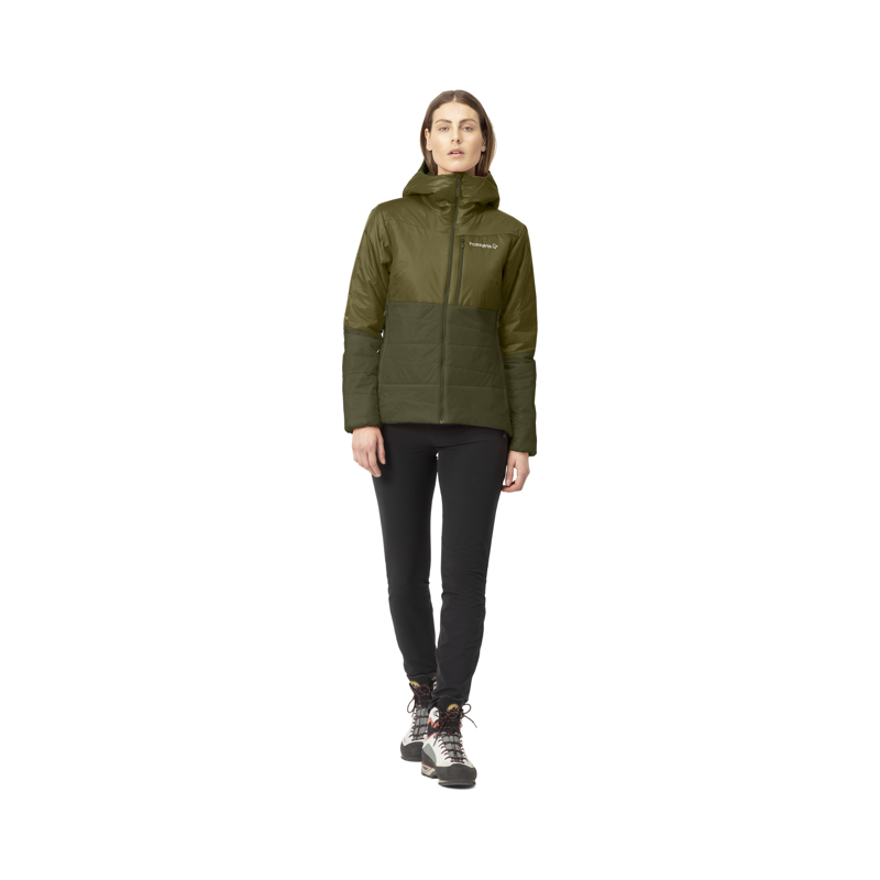 Norrona Women's Falketind Thermo60 Hood Jacket Olive-4