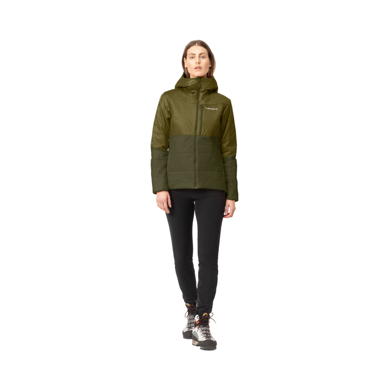 Norrona Women's Falketind Thermo60 Hood Jacket Olive-2
