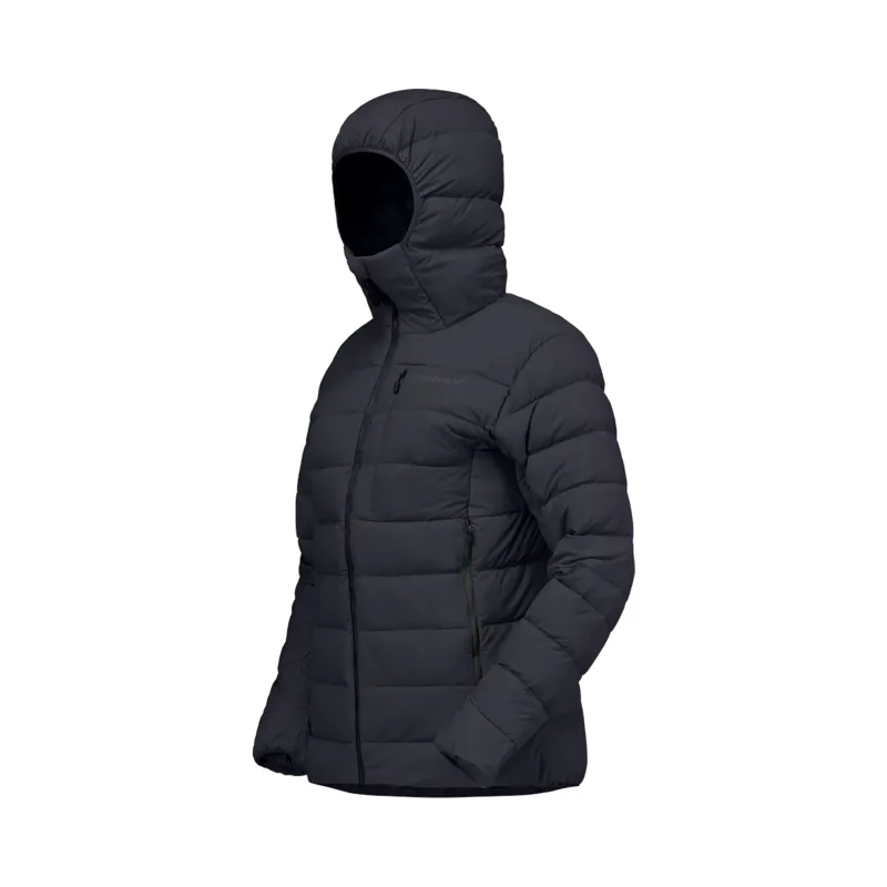 Norrona Women's Femund Down700 Zip Hooded Jacket Caviar Black-2