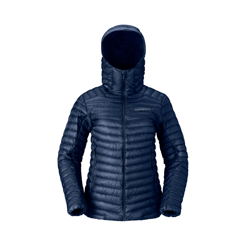 Norrona Women's Trollveggen Superlight Down800 Hooded Jacket Indigo