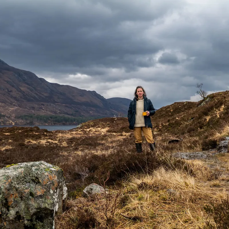 Fjallraven Women's Ovik Waffle Knit Jumper Grey-9