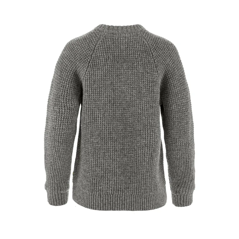 Fjallraven Women's Ovik Waffle Knit Jumper Grey-1