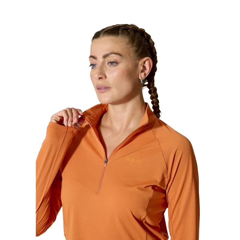 Rab Women's Sonic LS Zip Dark Melba-4