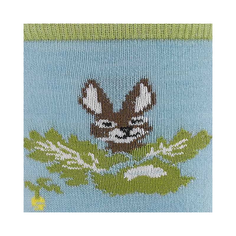 Darn Tough Womens Animal Haus Lightweight Crew Bunny Blue-2