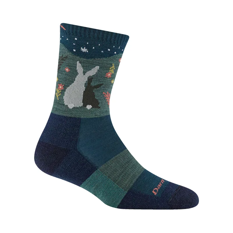 Darn Tough Womens Critter Club Micro Crew Lightweight Hiking Sock Eclipse