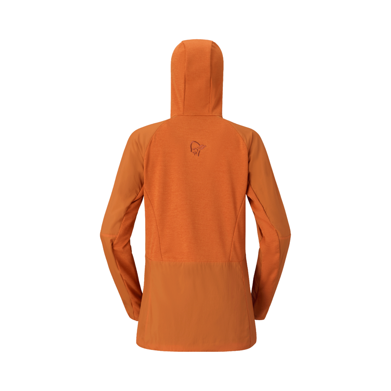 Norrona Women's More Octa Zip Hood Midlayer Flame-1