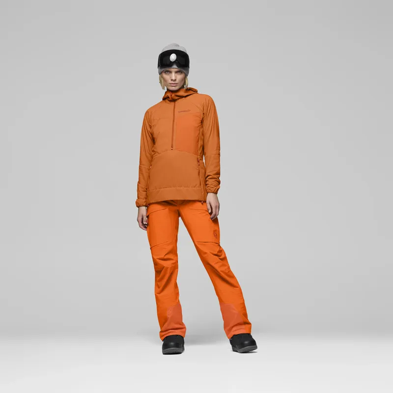 Norrona Women's More Octa Zip Hood Midlayer Flame-2