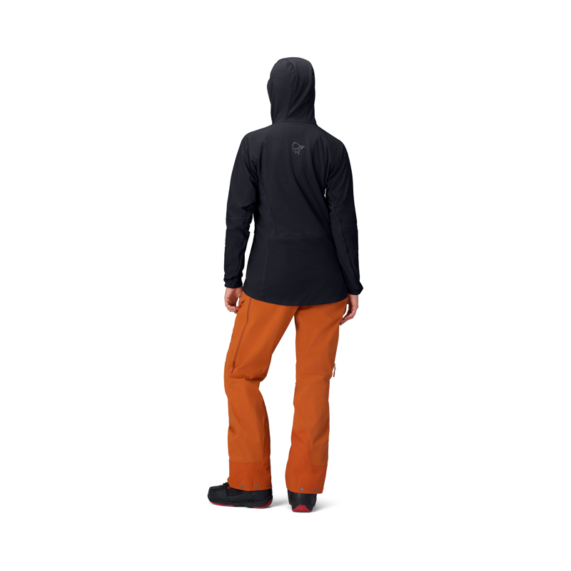 Norrona Women's More Octa Zip Hooded Midlayer Caviar-3
