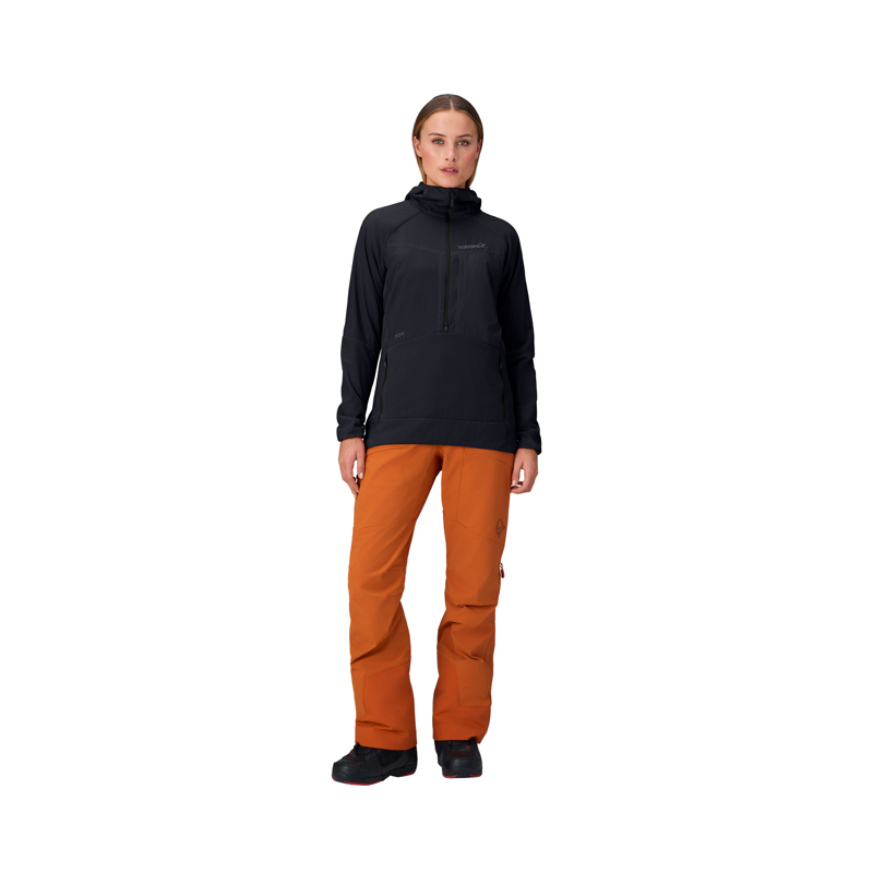 Norrona Women's More Octa Zip Hooded Midlayer Caviar-2