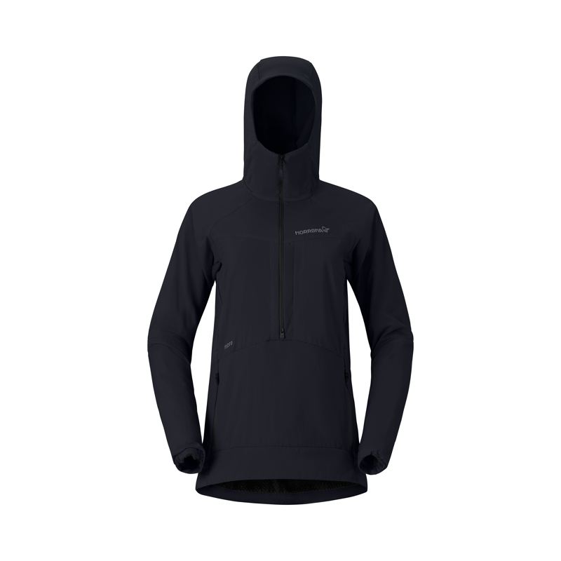 Norrona Women's More Octa Zip Hooded Midlayer Caviar