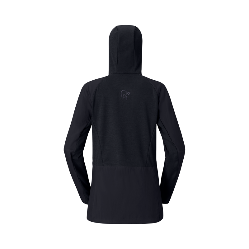 Norrona Women's More Octa Zip Hooded Midlayer Caviar-1