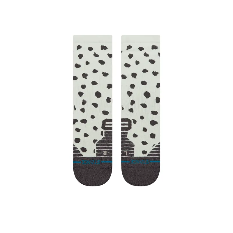 Stance Women's Leopard Mid Crew Socks Light Blue-1