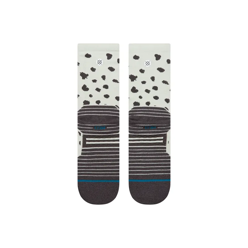 Stance Women's Leopard Mid Crew Socks Light Blue-2