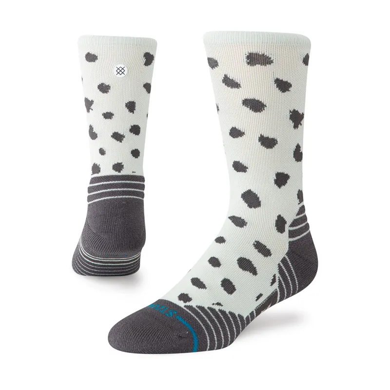 Stance Women's Leopard Mid Crew Socks Light Blue-3