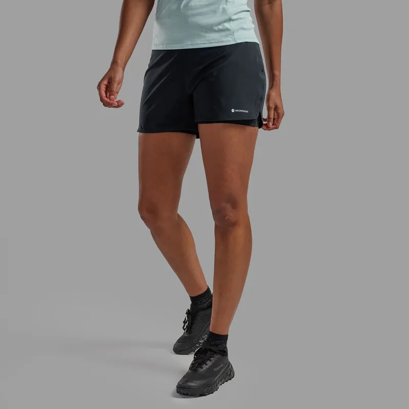 Montane Women's Slipstream Twin Skin Shorts Black-1