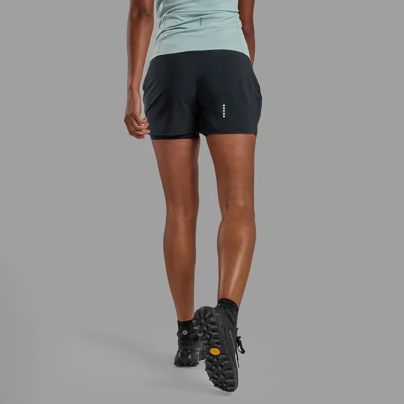 Montane Women's Slipstream Twin Skin Shorts Black-2