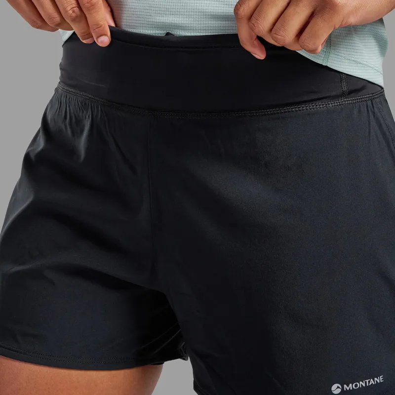Montane Women's Slipstream Twin Skin Shorts Black-3