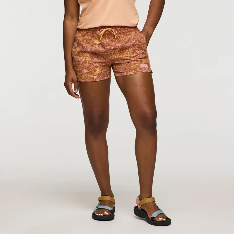 Cotopaxi Women's Brinco Three Inch Shorts Scenic Route Faded Brick-3