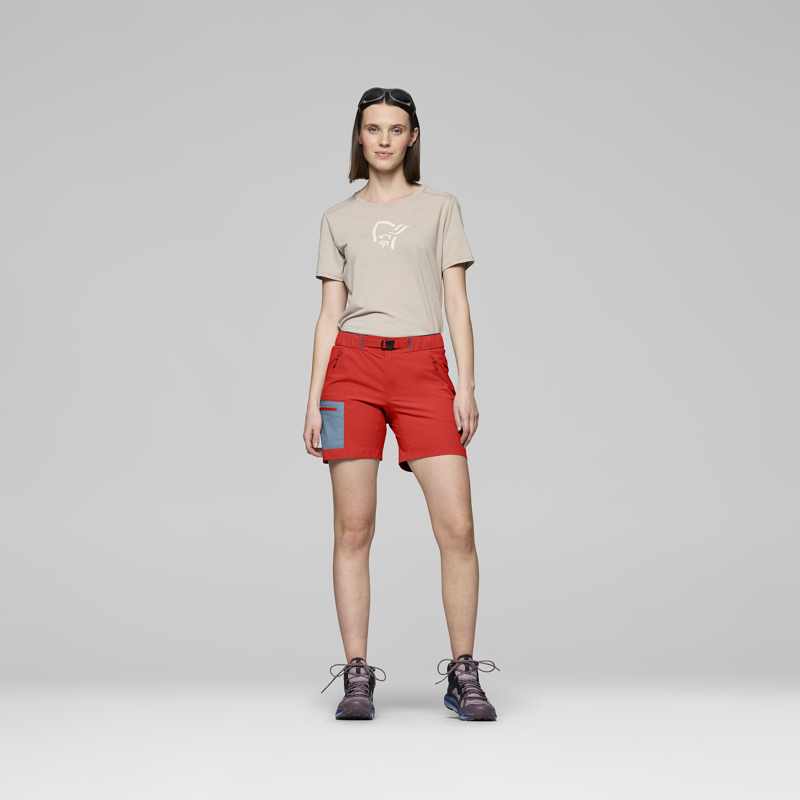 Norrona Women's Falketind Flex1 Light Shorts Aura Orange-4