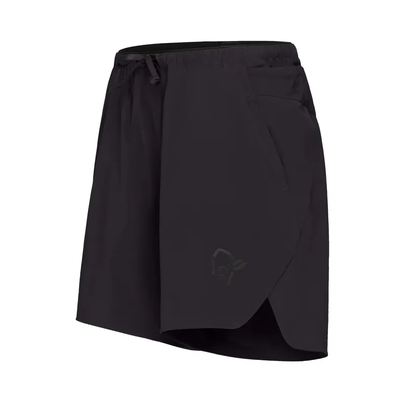 Norrona Women's Senja Flex1 8 inch Running Shorts Caviar-1