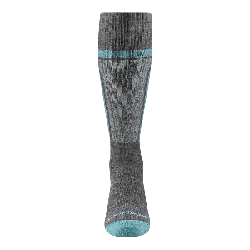 Darn Tough Women's Edge Over-the-Calf Midweight with Cushion Ski Socks Gray-2