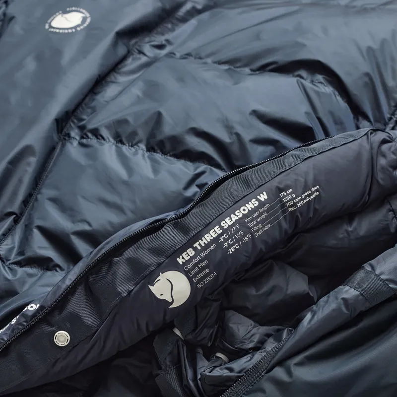 Fjallraven Women's Keb Three Seasons Sleeping Bag Navy-6