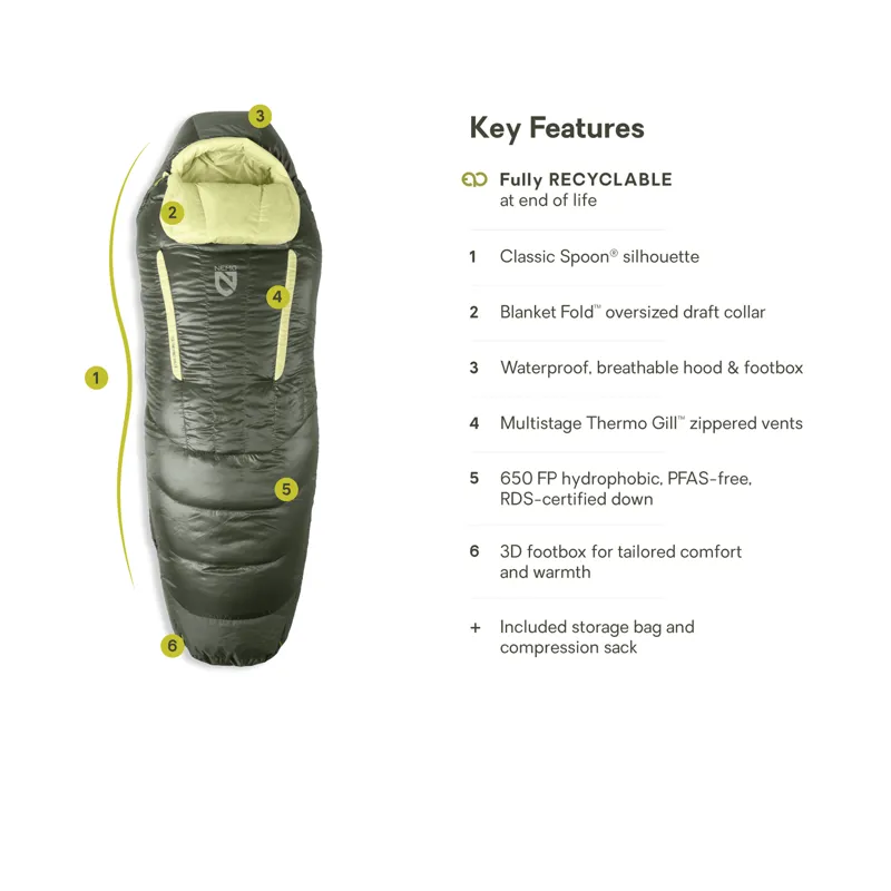 NEMO Women's Disco 15 Regular Sleeping Bag Boreal-3