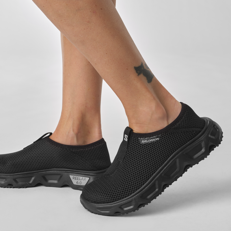 Salomon Women's Reelax Moc 6.0 Recovery Footwear Black Black-6