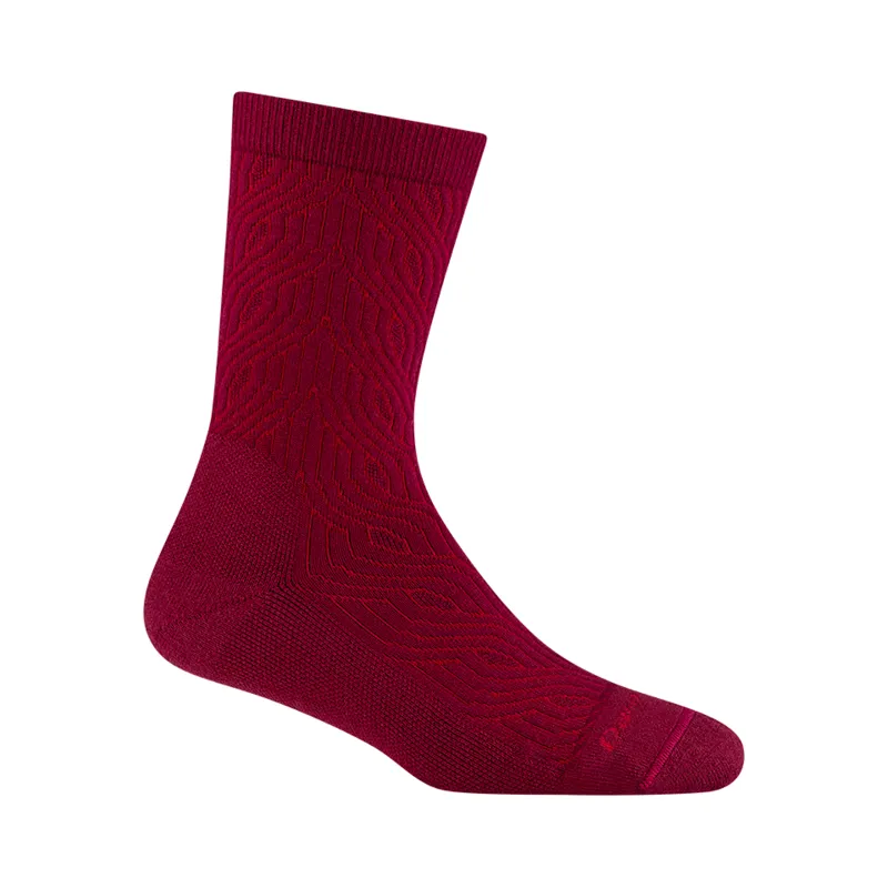 Darn Tough Women's Cable Socks Burgundy-1