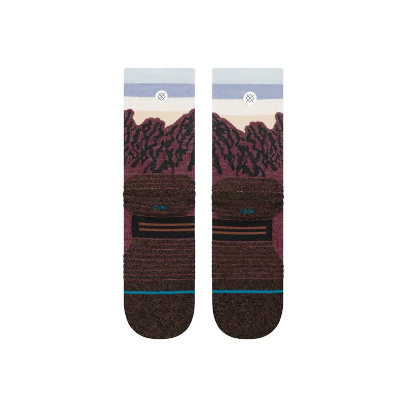 Stance Women's The Ridge Light Wool Crew Socks Wine-2