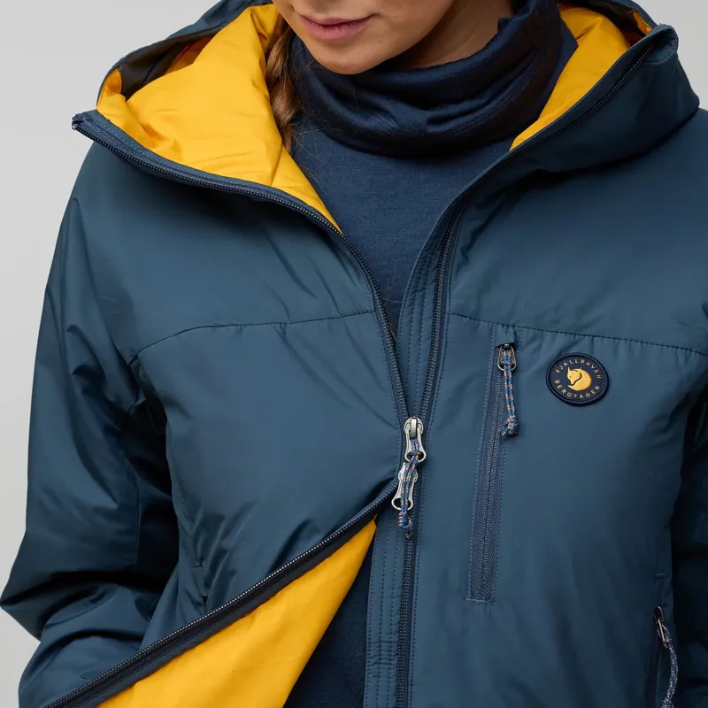 Fjallraven Women's Bergtagen 60 Insulation Jacket Mountain Blue / Mustard Yellow-9