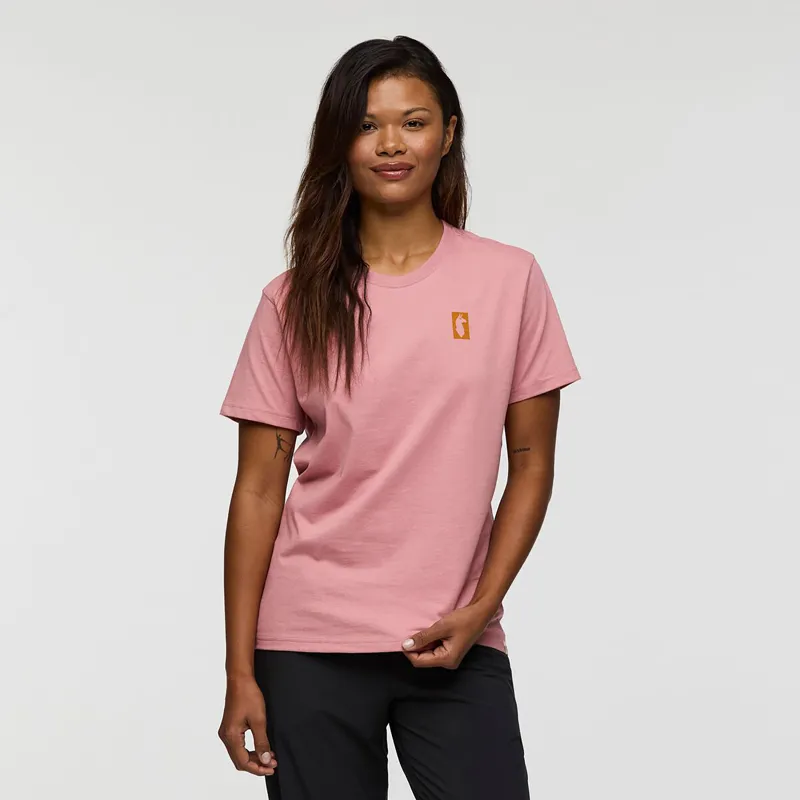 Cotopaxi Women's Gear For Good Stripes T-Shirt Rose-3