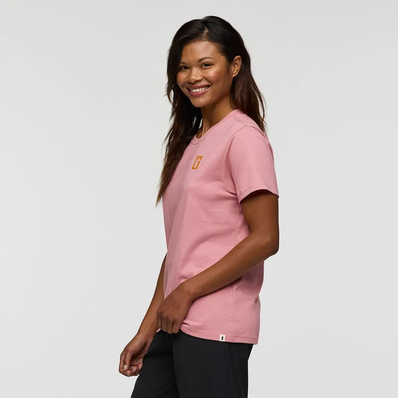 Cotopaxi Women's Gear For Good Stripes T-Shirt Rose-4