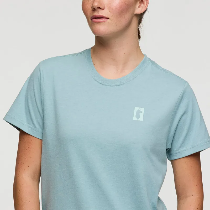 Cotopaxi Women's Gear For Good Stripes T-Shirt Sea Spray-5