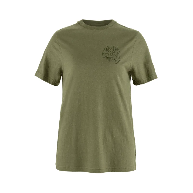 Fjallraven Women's Hemp Blend Out Here T-Shirt Green