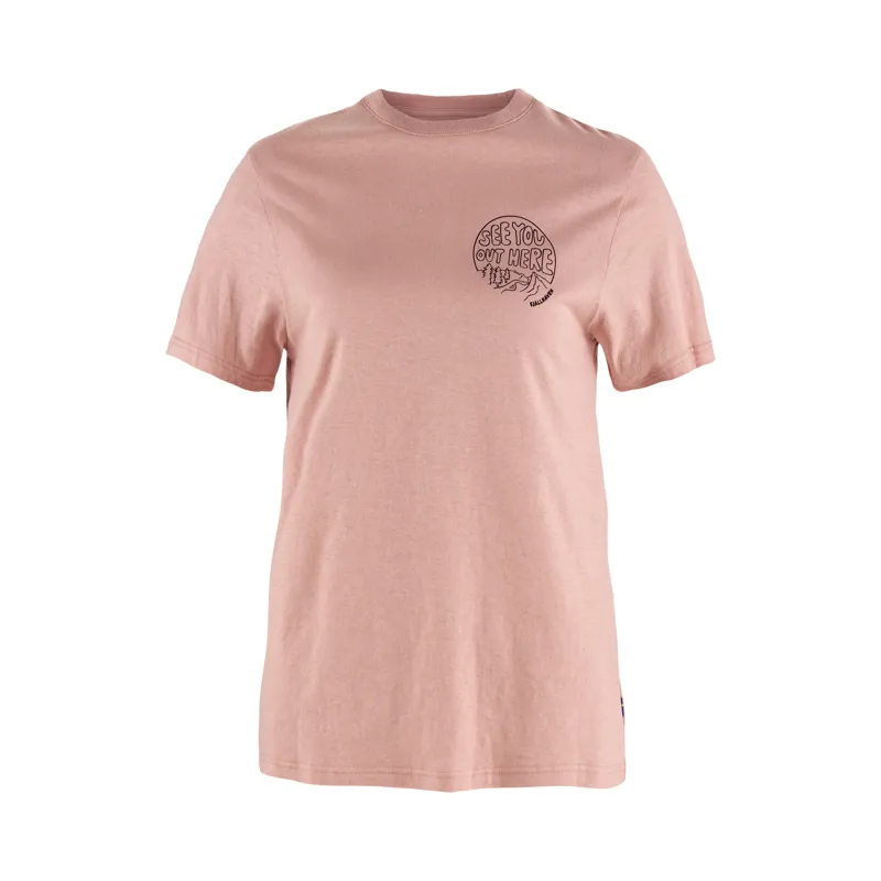 Fjallraven Women's Hemp Blend Out Here T-Shirt Chalk Rose