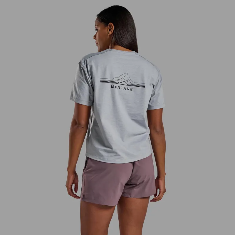 Montane Women's Alhena Mountain 25 T-Shirt Pebble Blue-4