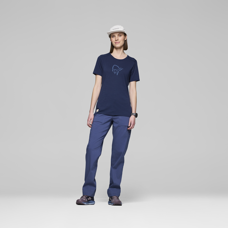 Norrona Women's  Femund Equaliser Merino T-Shirt Indigo-3