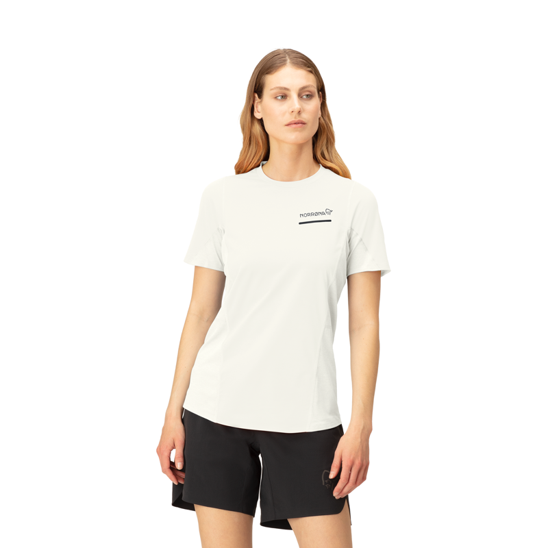 Norrona Women's Senja Equaliser Lightweight T-Shirt Snow White-2