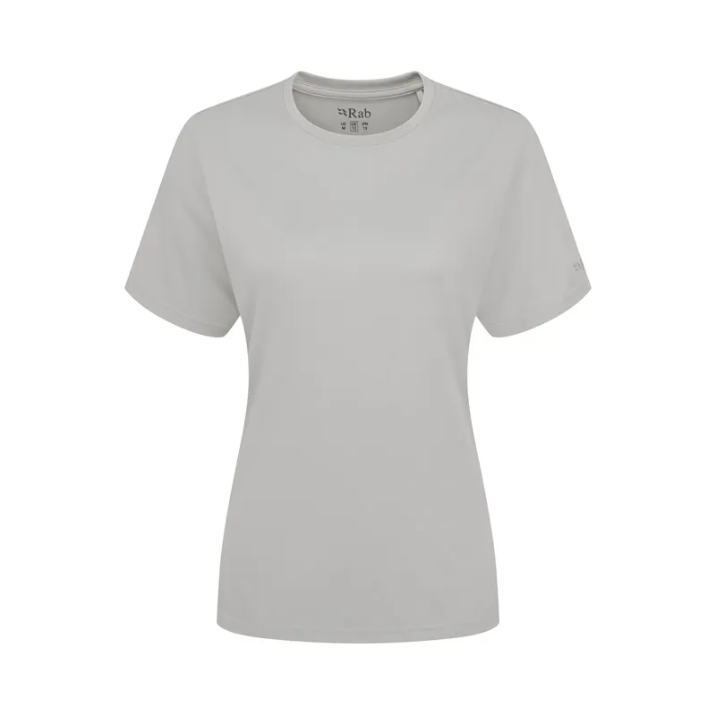 Rab Women's Crimp Logo Tee Light Zinc