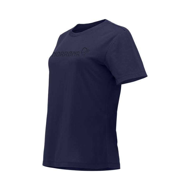 Norrona Women's 29 Cotton  Viking T-Shirt Indigo-2