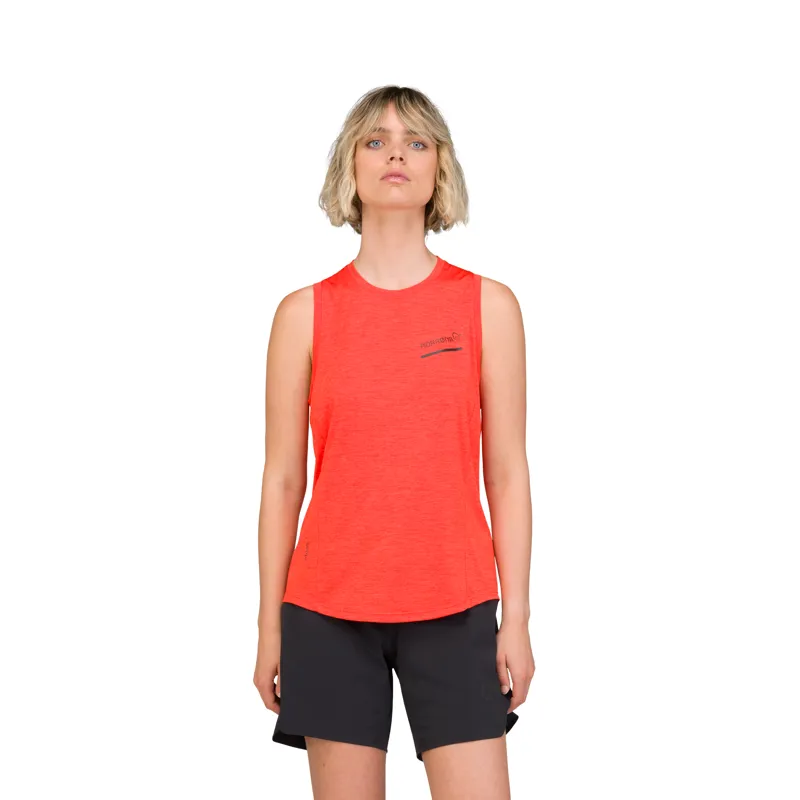 Norrona Women's Senja Equaliser Tank Top Adrenalin Red-3