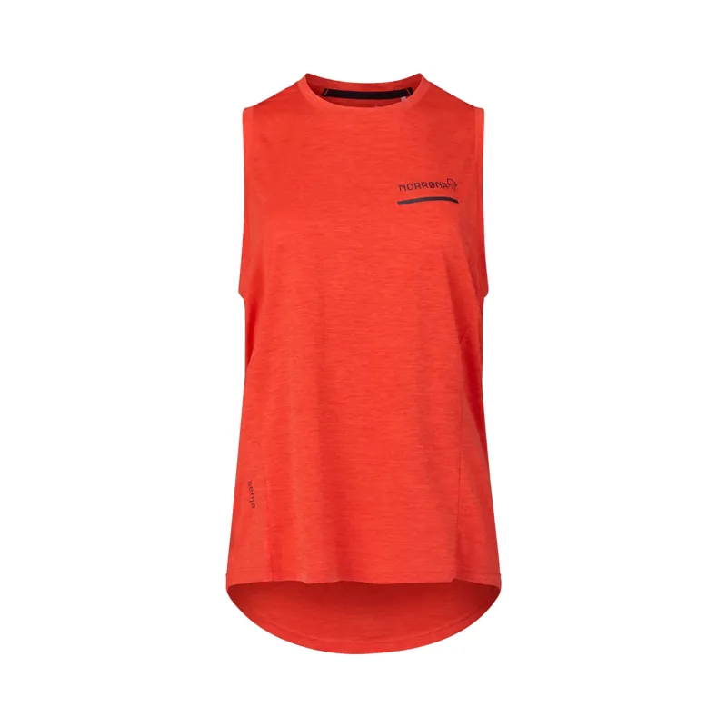 Norrona Women's Senja Equaliser Tank Top Adrenalin Red
