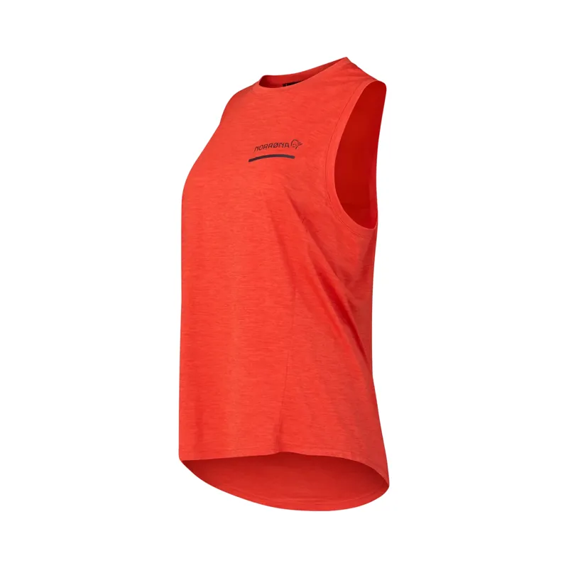 Norrona Women's Senja Equaliser Tank Top Adrenalin Red-1