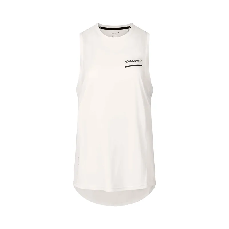 Norrona Women's Senja Equaliser Tank Top Snow White