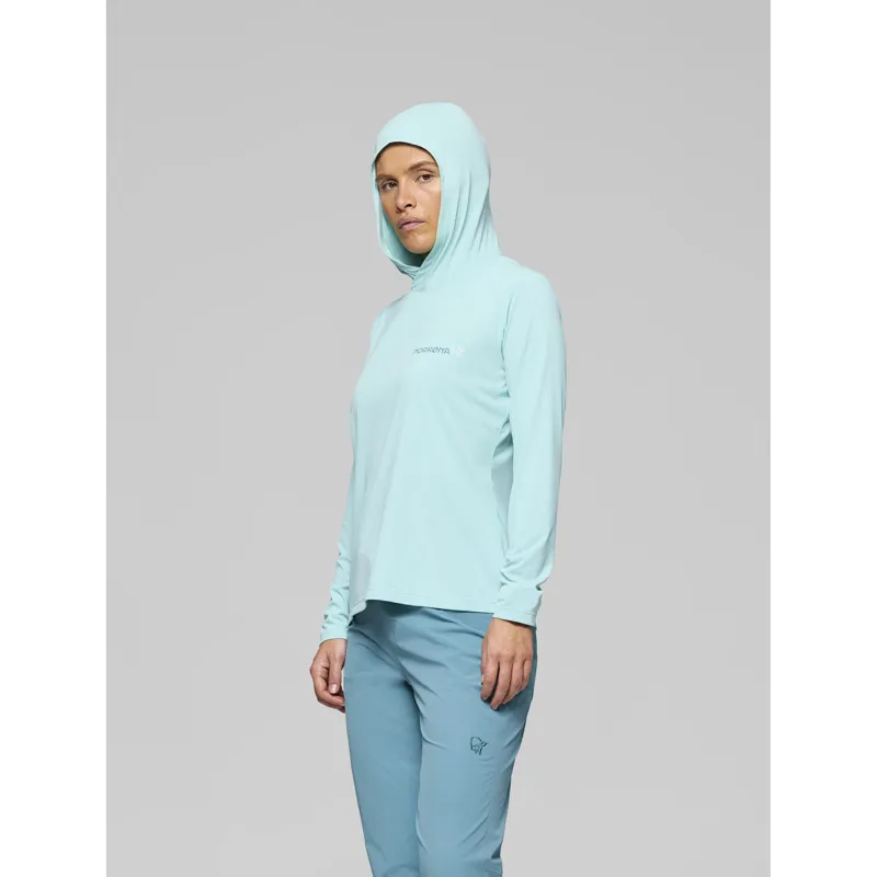 Norrona Women's Femund Tech Hood Aqua Haze-4