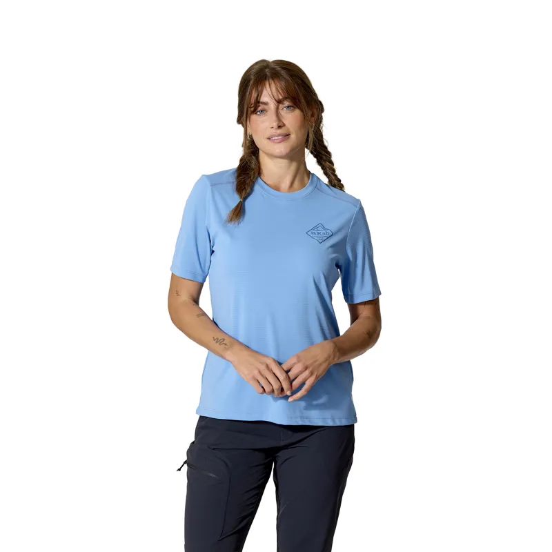 Rab Women's Force Stamp Tee Bluebird-2