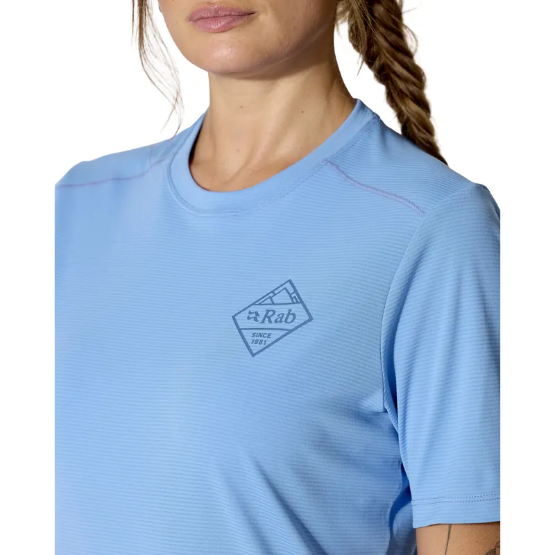 Rab Women's Force Stamp Tee Bluebird-5